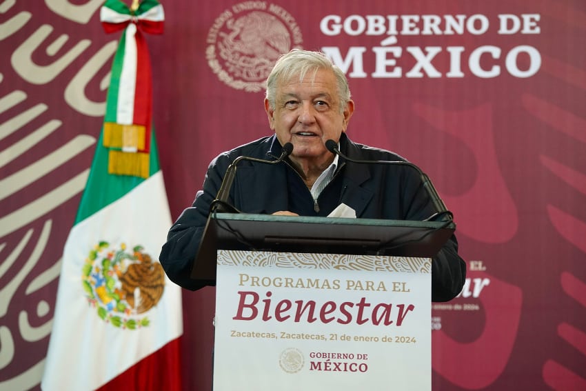 President López Obrador at a press conference