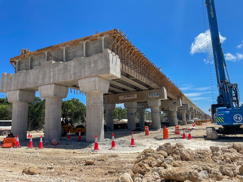 Construction on Section 5 of the Maya Train