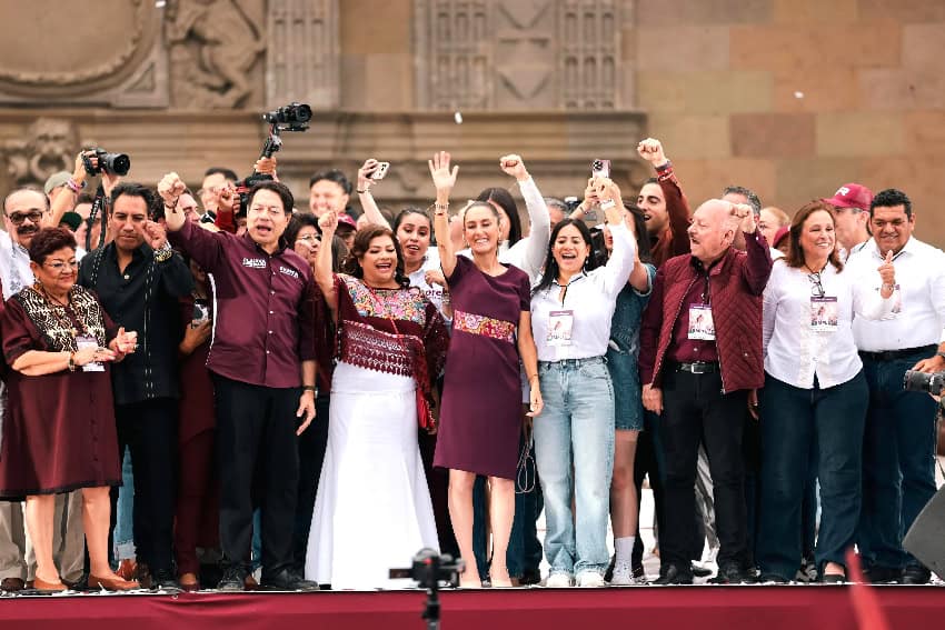 Claudia Sheinbaum at the closing campaign event in Mexico City