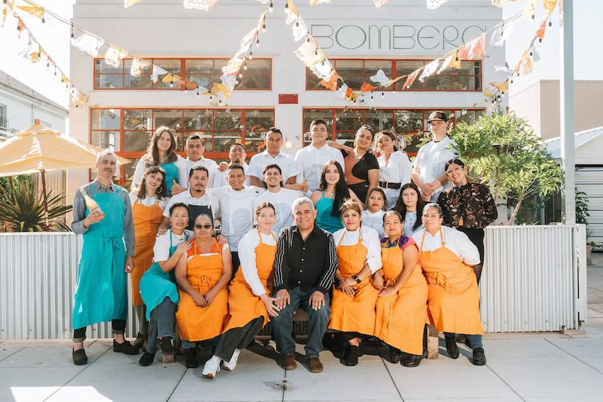 Chefs outside Bombera, Oakland