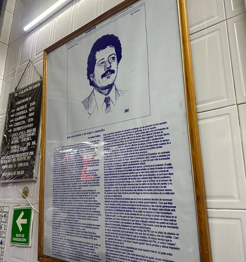 Framed image of Luis Donaldo Colosio