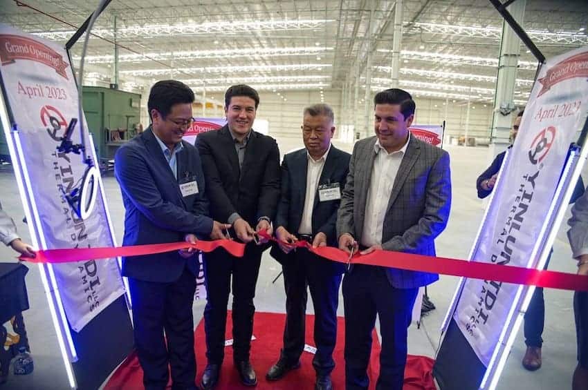 Samuel García at Yinlun plant opening