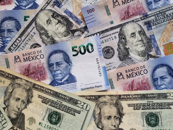 US dollars and Mexican pesos